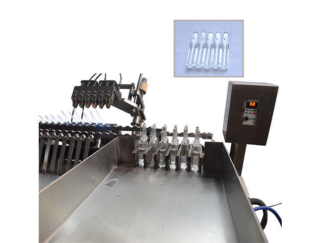 automatic glass ampoule filling and sealing machine
