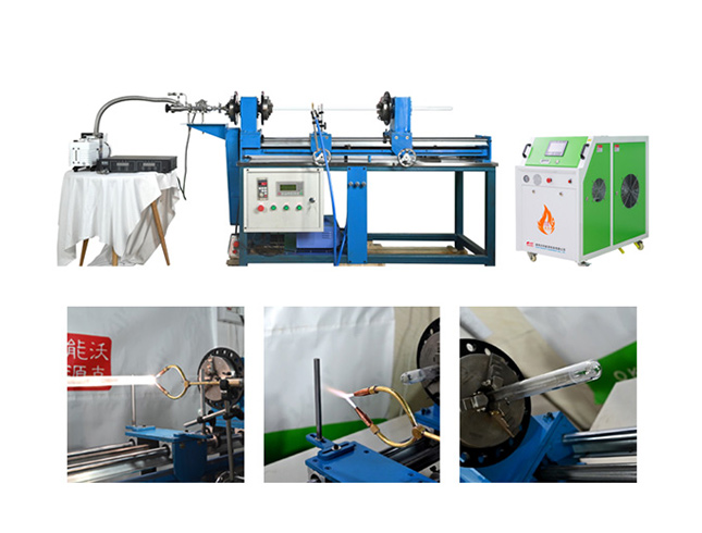 oxyhydrogen flame vacuum sealing scientific glass blowing machine