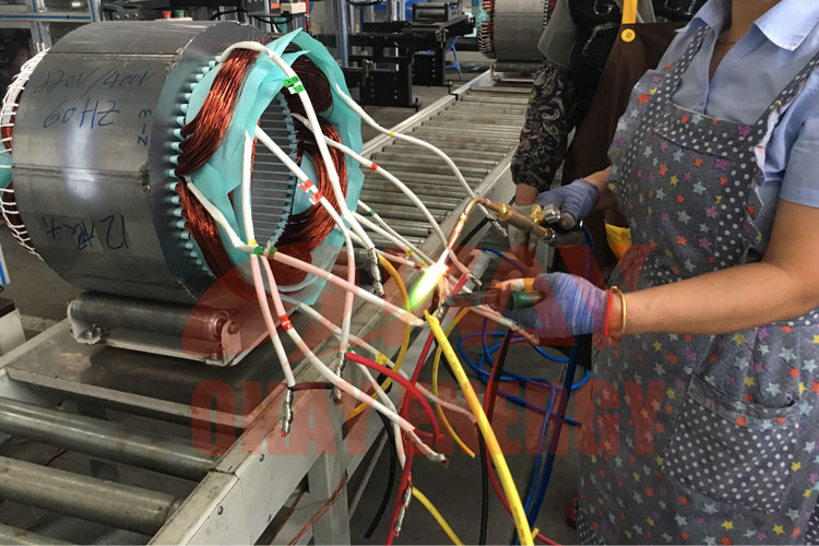 oxyhydrogen generator for electric motor enamel copper wire welding