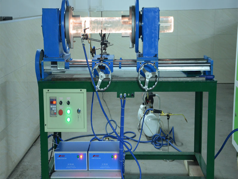 oxyhydrogen flame glassblowing lathe