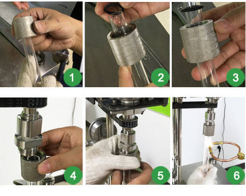 how to use rotary vacuum glass sealing machine