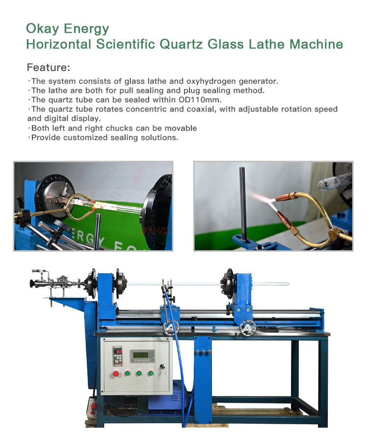 oxyhydrogen vacuum glass processing lathe machine